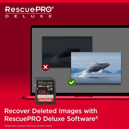 SANDISK 128GB Extreme PRO SD Card, Up to 200MB/s Read Speeds, UHS-I